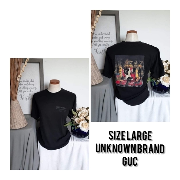 Halloween Large Black Tee Unisex - Picture 1 of 1